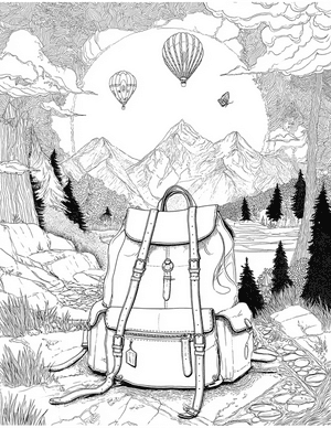 Free Rucksack Coloring Pages - 9
