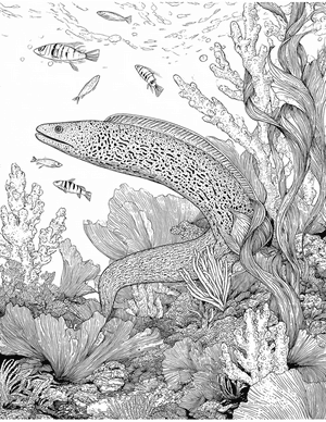 Free Moray Eel Coloring Pages - 9