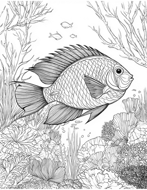 Free Parrotfish Coloring Pages - 9