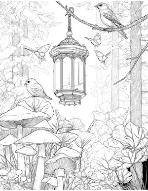 Free Lantern Coloring Pages - 9