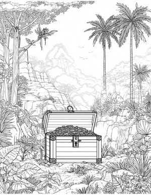 Free Treasure Coloring Pages - 9