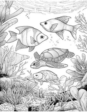 Free Ocean Creature Coloring Pages - 9