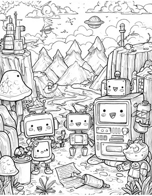 Free Robot Pet Coloring Pages - 9