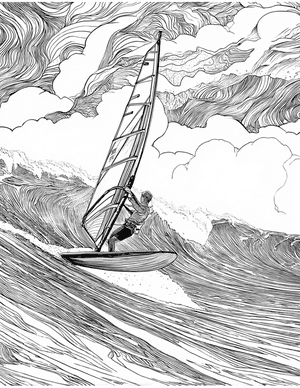 Free Windsurfing Coloring Pages - 9