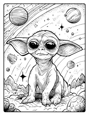 Free Alien Baby Coloring Pages - 10