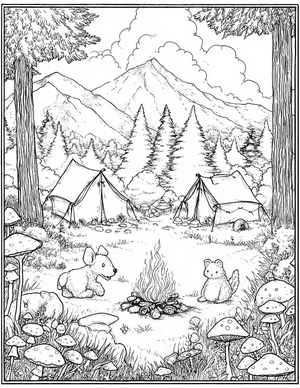 Free Camp Coloring Pages - 9