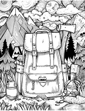 Free Rucksack Coloring Pages - 10