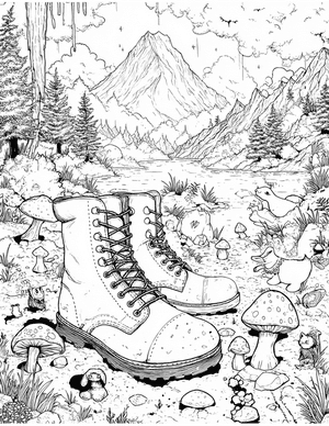 Free Boots Coloring Pages - 10