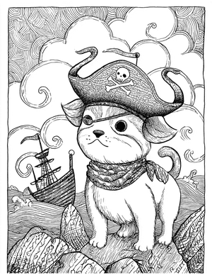 Free Pirate Animal Coloring Pages - 10