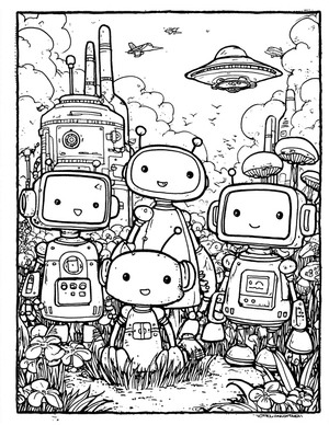 Free Robot Pet Coloring Pages - 10