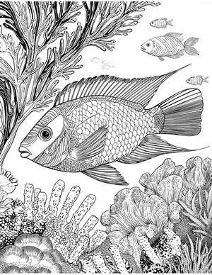 Free Parrotfish Coloring Pages - 10