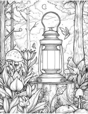 Free Lantern Coloring Pages - 10
