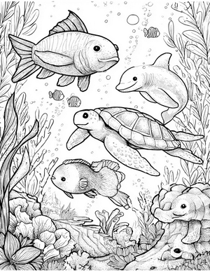 Free Ocean Creature Coloring Pages - 10