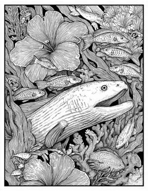 Free Moray Eel Coloring Pages - 10