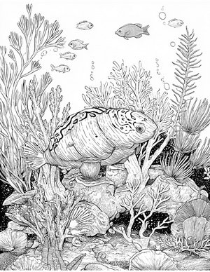 Free Sea Cucumber Coloring Pages - 10