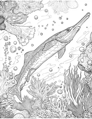 Free Paddlefish Coloring Pages - 10