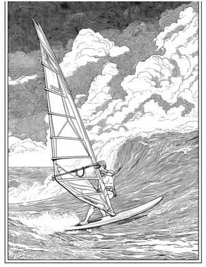 Free Windsurfing Coloring Pages - 10
