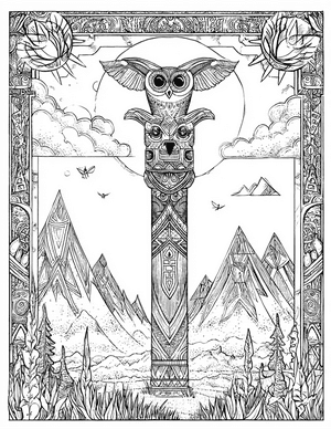 Free Totem Coloring Pages - 10