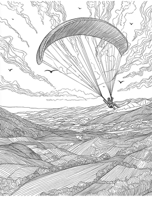 Free Paragliding Coloring Pages - 10