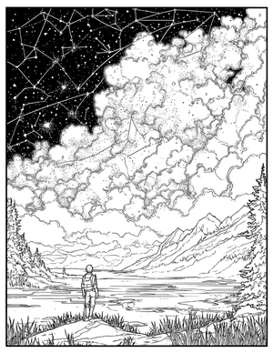 Free Stargazing Coloring Pages - 11