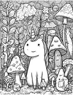 Free Unicorn Coloring Pages - 11