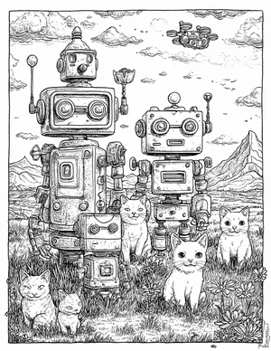 Free Robot Animal Coloring Pages - 11