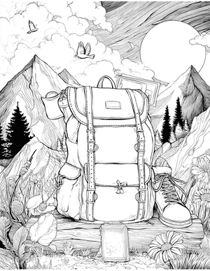 Free Rucksack Coloring Pages - 11