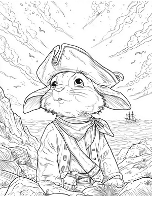 Free Pirate Animal Coloring Pages - 11
