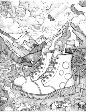 Free Boots Coloring Pages - 11