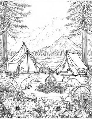 Free Camp Coloring Pages - 10