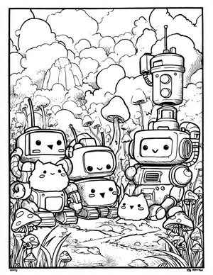 Free Robot Pet Coloring Pages - 11