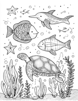 Free Ocean Creature Coloring Pages - 11