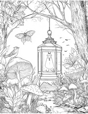 Free Lantern Coloring Pages - 11