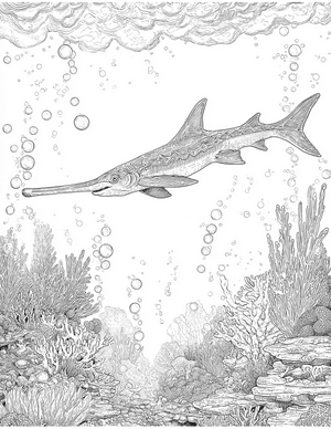 Free Paddlefish Coloring Pages - 11
