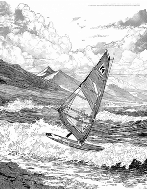 Free Windsurfing Coloring Pages - 11