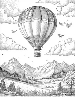 Free Hotairballoon Coloring Pages - 11