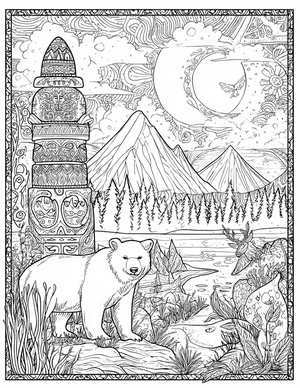 Free Totem Coloring Pages - 11