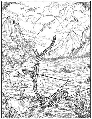 Free Crossbow Coloring Pages - 11