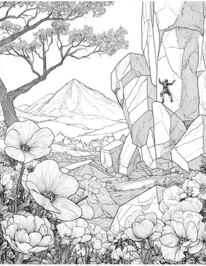 Free Bouldering Coloring Pages - 11