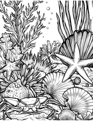 Free Tide Pool Coloring Pages - 11