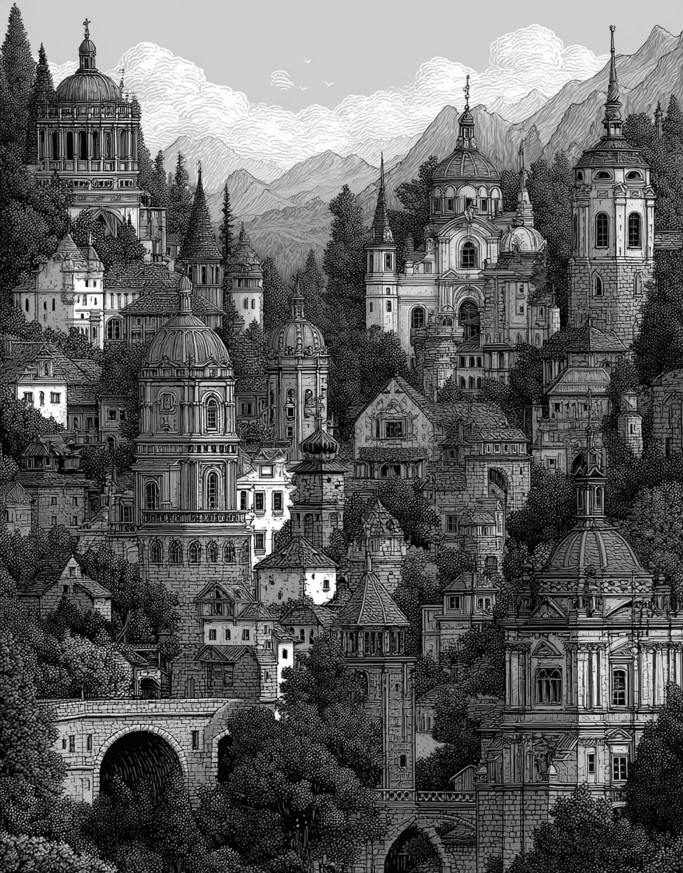 Stress Relief Color Book, Buildings Colouring Pages for Teens, Adult Coloring Pages Free Printables, Coloring Printable Thanksgiving Church, FaithInspired Art Church Scenes to Brighten Your Day main 3