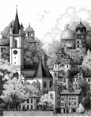 Free Church Coloring Pages - 1