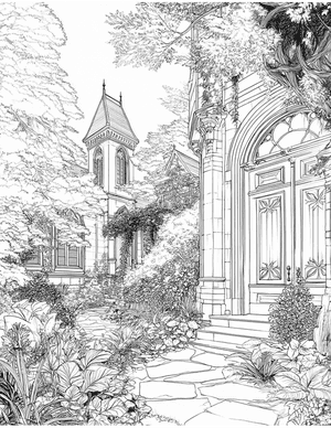 Free Church Coloring Pages - 6